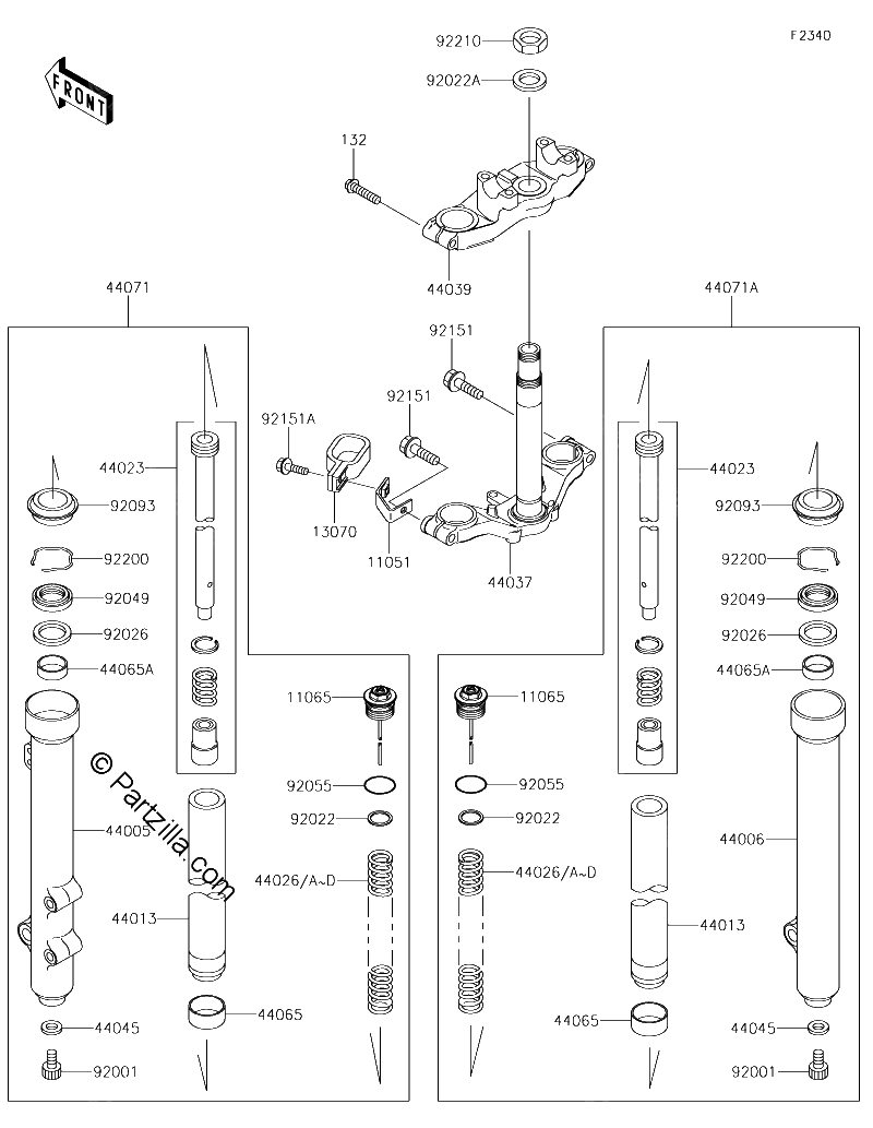 Diagrama de FRONT FORK