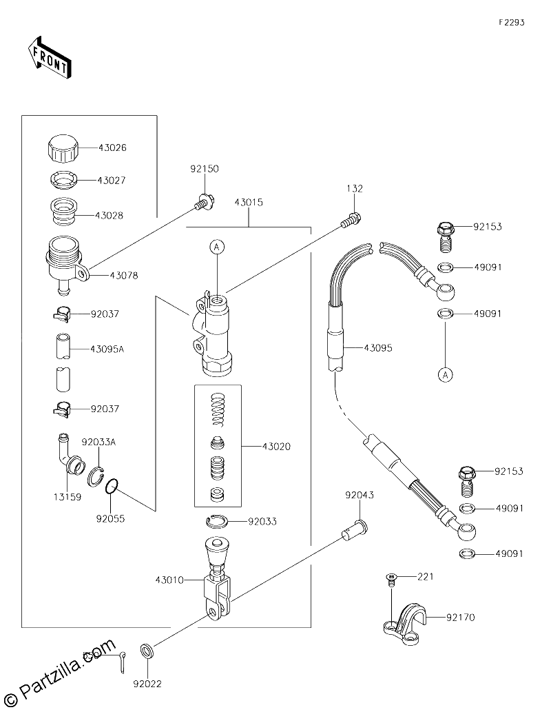 Diagrama de REAR MASTER CYLINDER