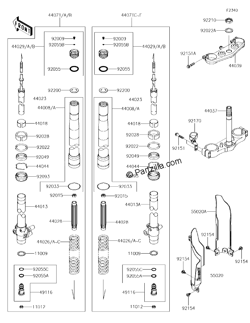 Diagrama de FRONT FORK