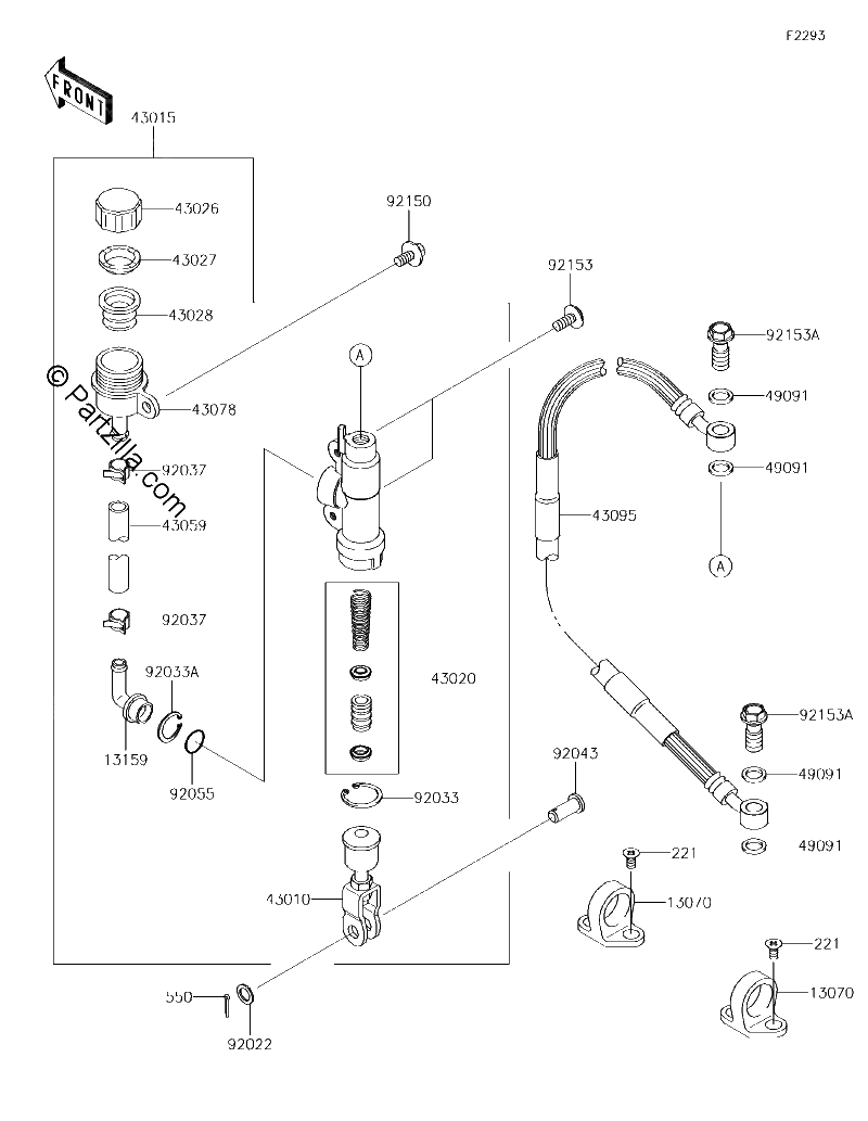 Diagrama de REAR MASTER CYLINDER