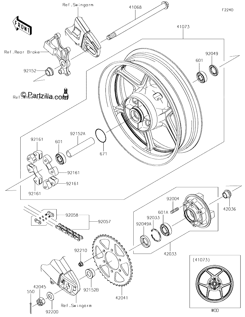 Diagrama de REAR HUB