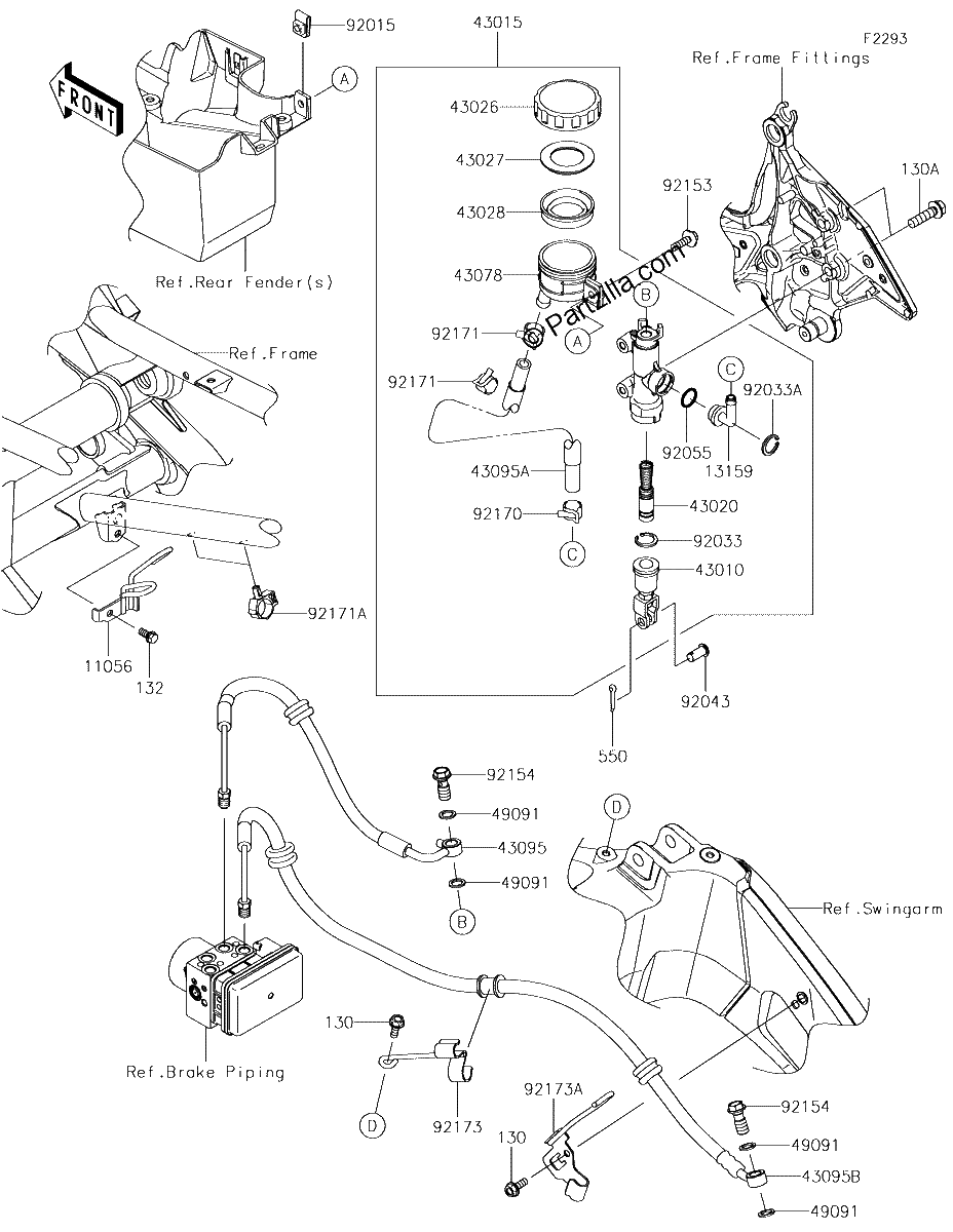 Diagrama de REAR MASTER CYLINDER