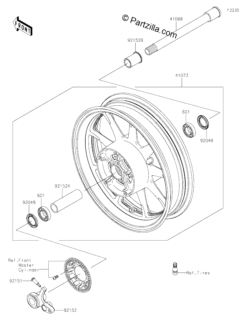 Diagrama de FRONT WHEEL