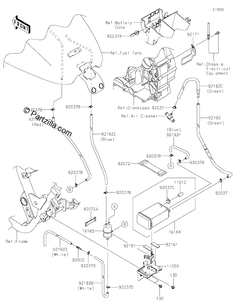 Diagrama de FUEL EVAPORATIVE SYSTEM CA