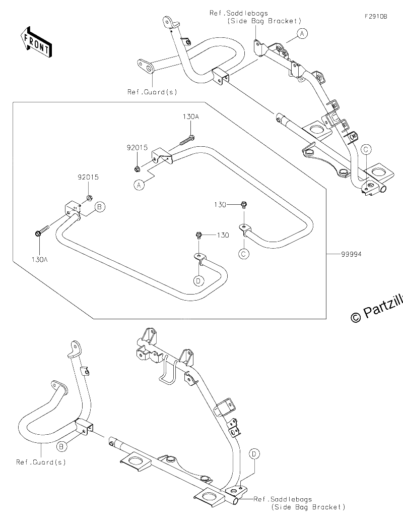 Diagrama de ACCESSORY SADDLEBAG RAILS