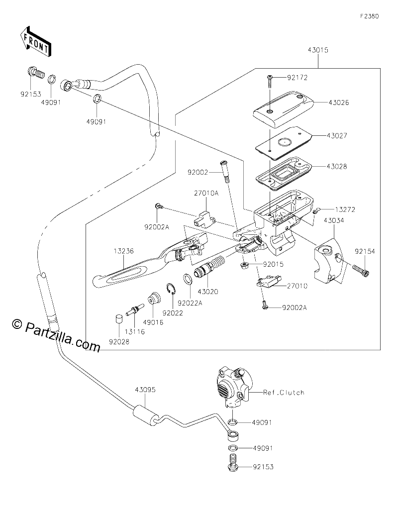 Diagrama de CLUTCH MASTER CYLINDER