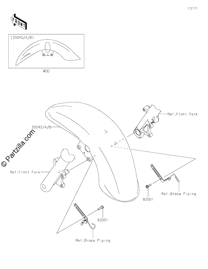Diagrama de FRONT FENDER S