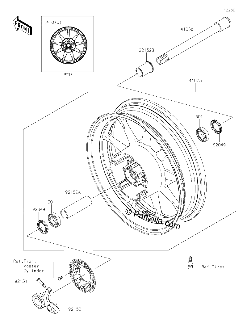 Diagrama de FRONT WHEEL