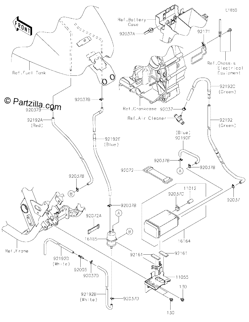 Diagrama de FUEL EVAPORATIVE SYSTEM CA