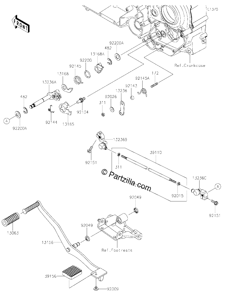 Diagrama de GEAR CHANGE MECHANISM