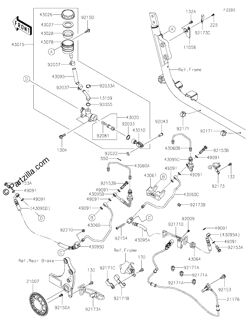 Diagrama de REAR MASTER CYLINDER