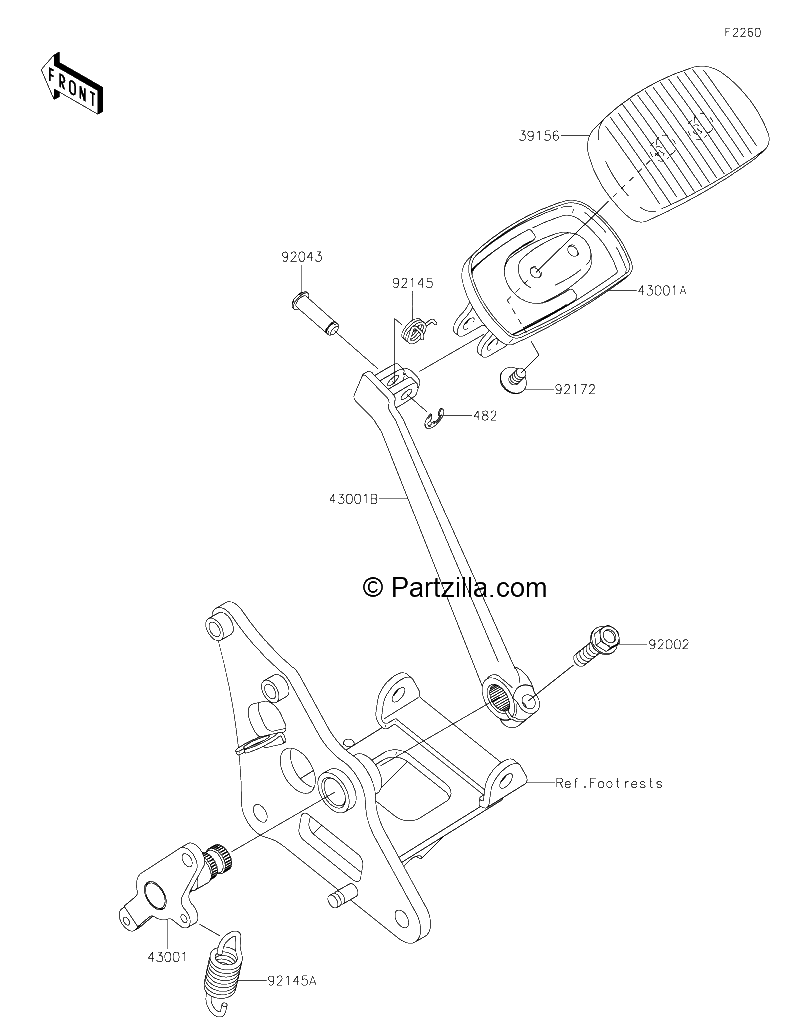 Diagrama de BRAKE PEDAL TORQUE LINK
