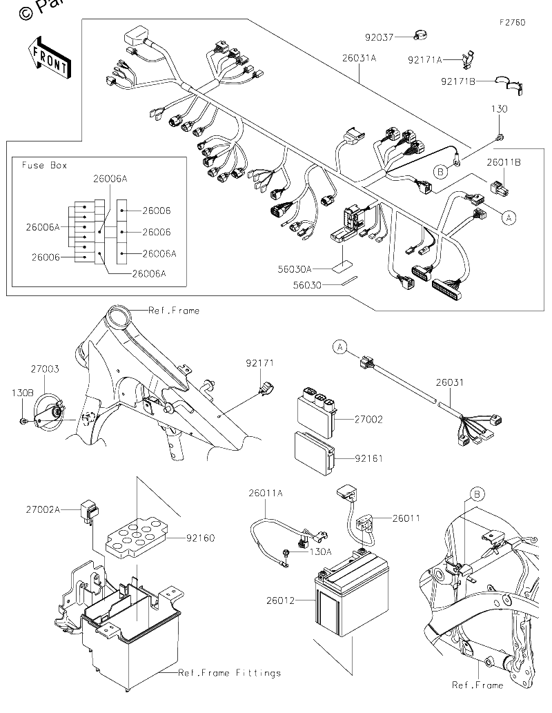 Diagrama de CHASSIS ELECTRICAL EQUIPMENT