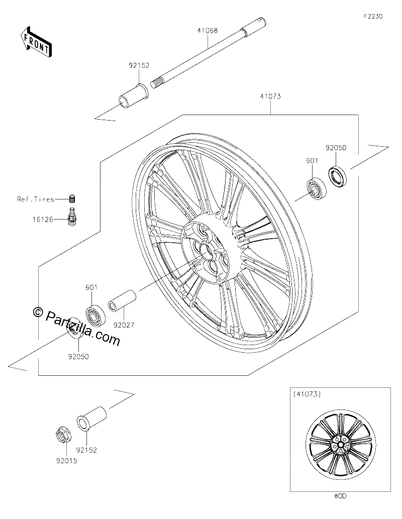 Diagrama de FRONT WHEEL