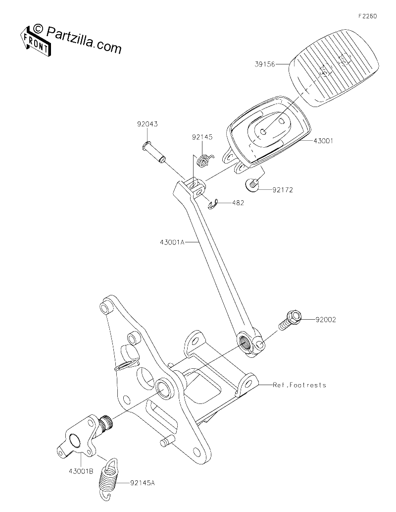 Diagrama de BRAKE PEDAL TORQUE LINK
