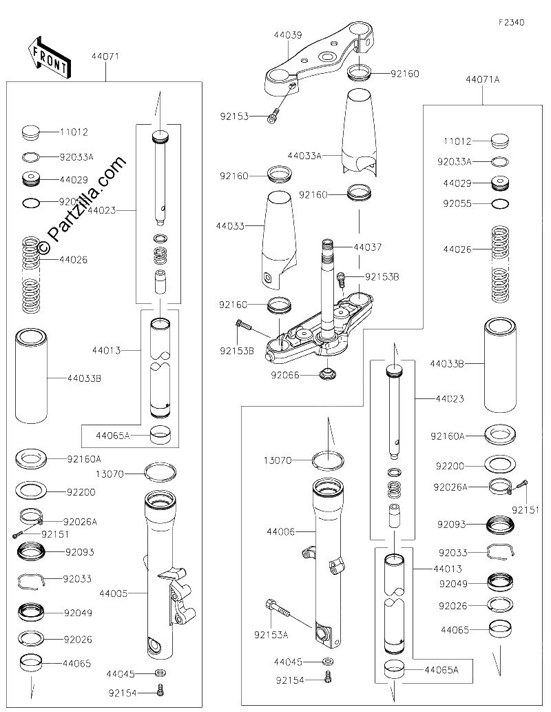 Diagrama de FRONT FORK