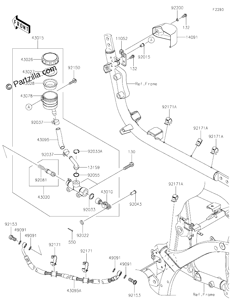 Diagrama de REAR MASTER CYLINDER