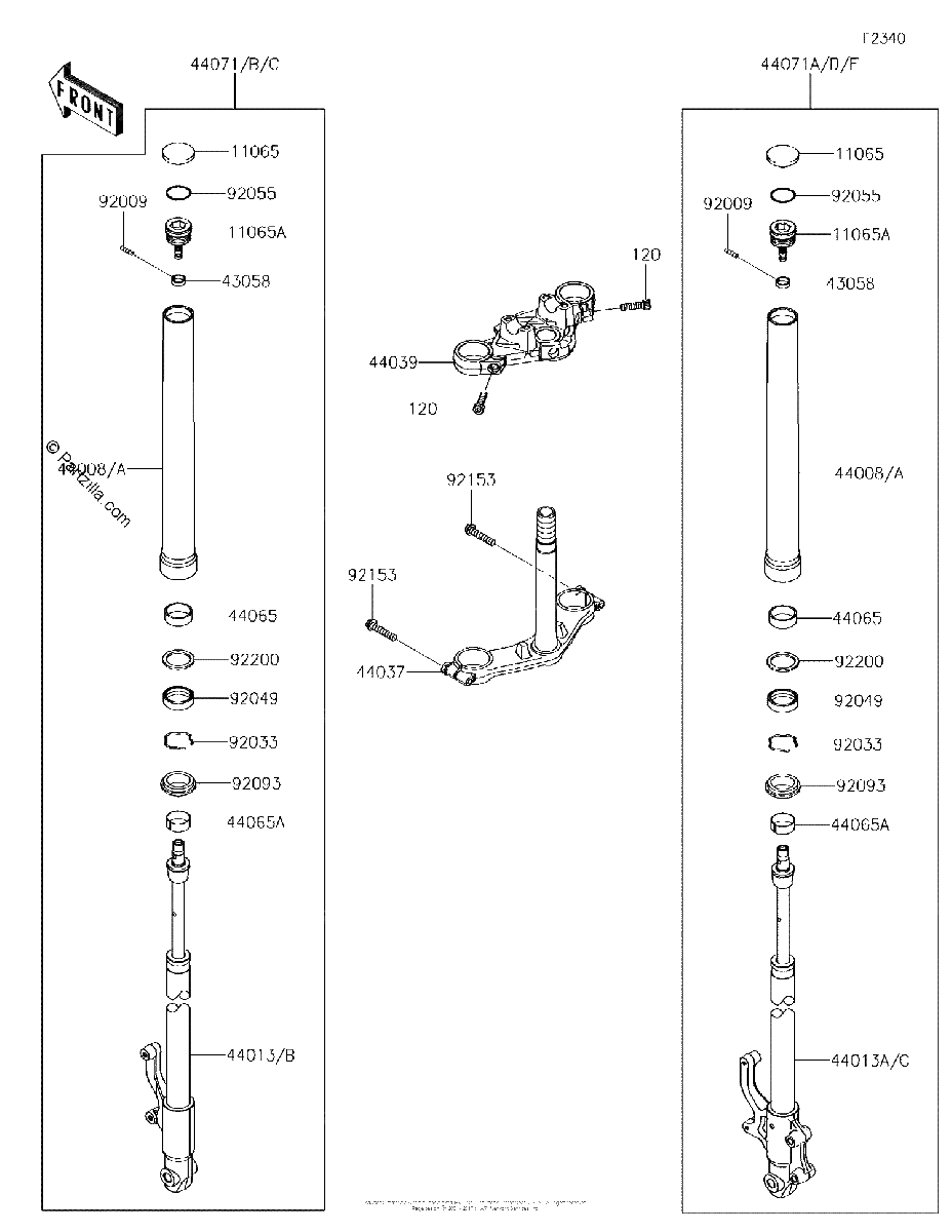 Diagrama de FRONT FORK