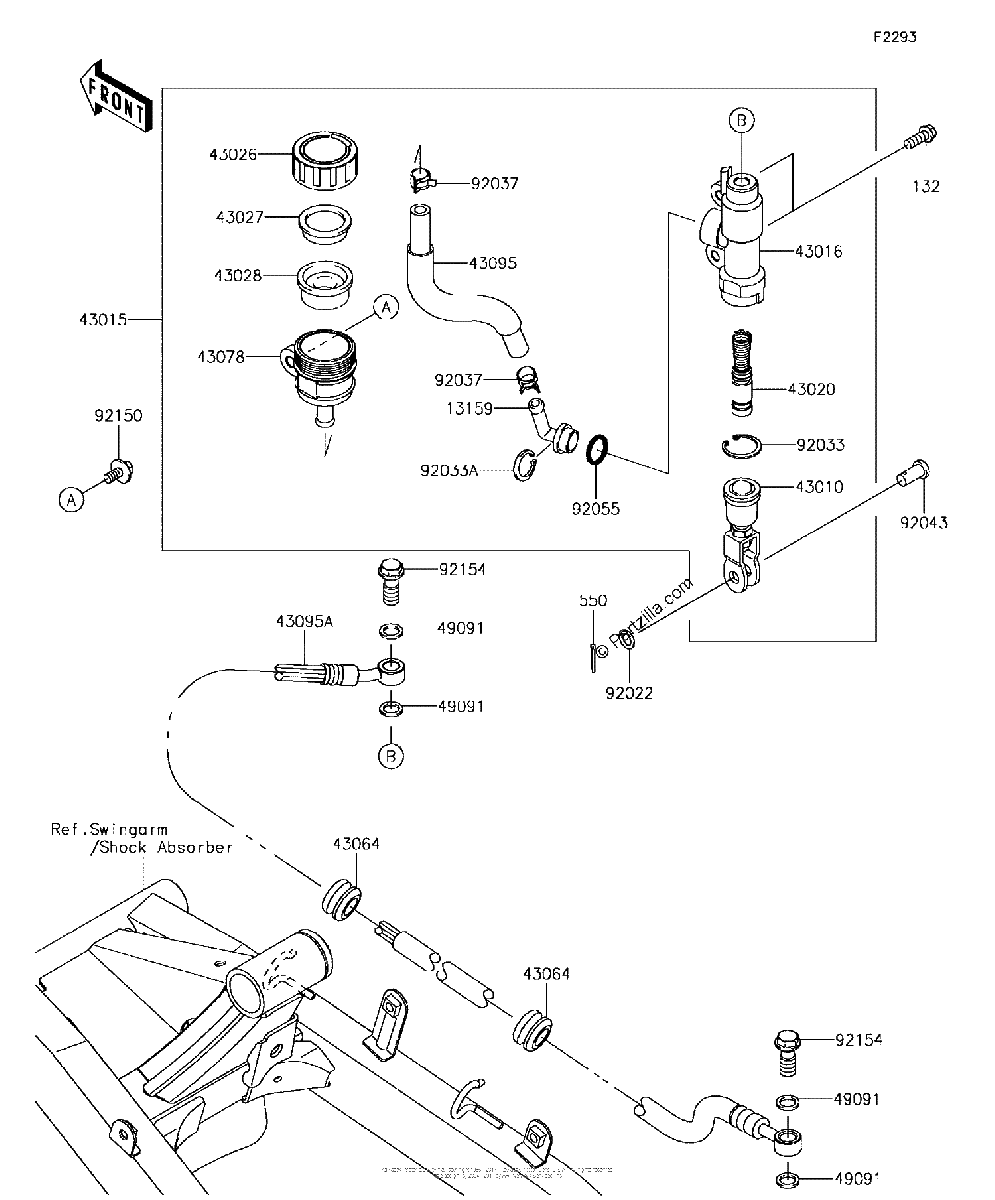 Diagrama de REAR MASTER CYLINDER