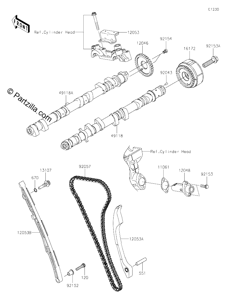 Diagrama de CAMSHAFT S TENSIONER