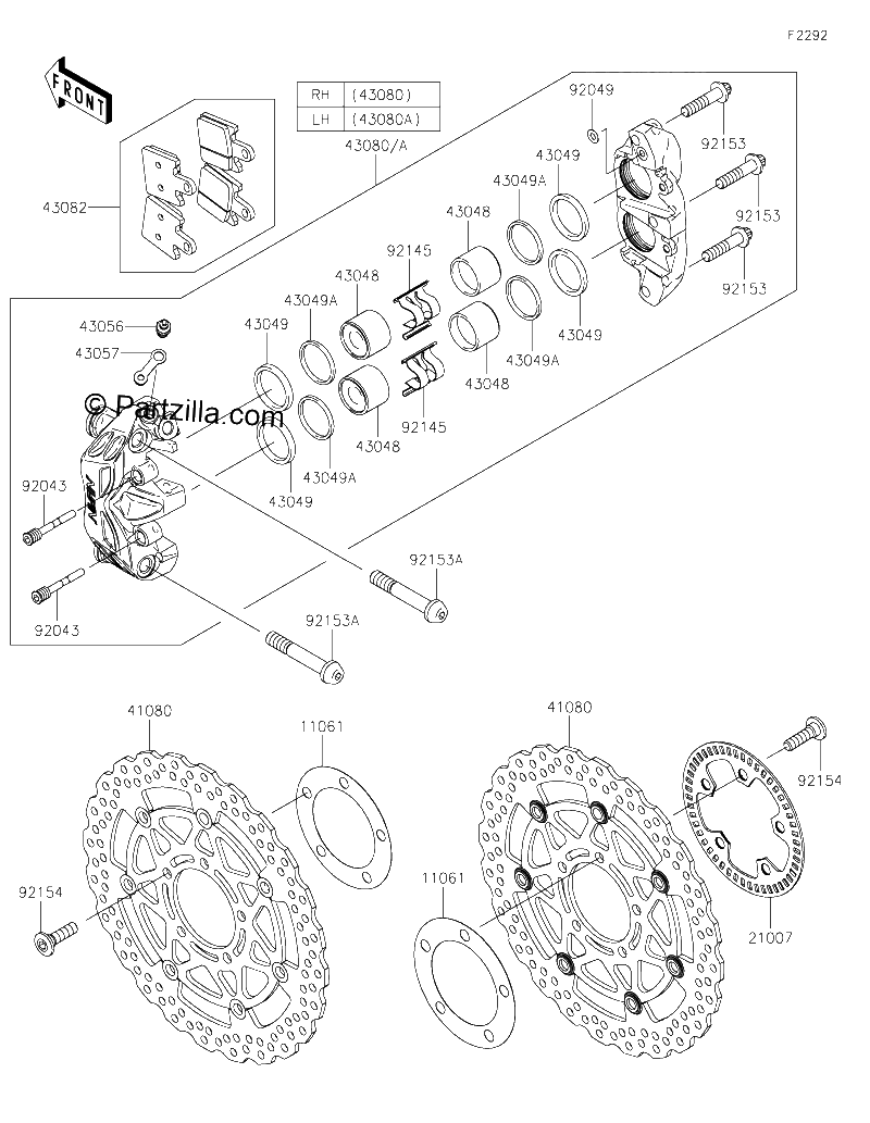 Diagrama de FRONT BRAKE