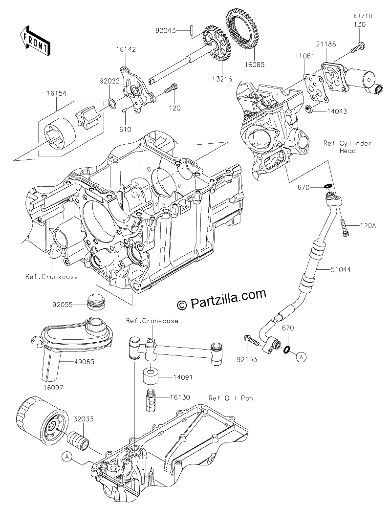 Diagrama de OIL PUMP OIL FILTER
