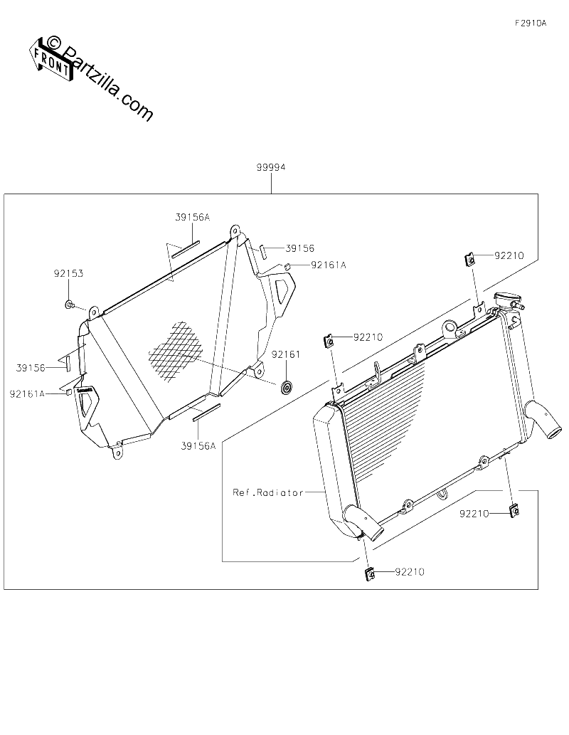 Diagrama de ACCESSORY RADIATOR SCREEN