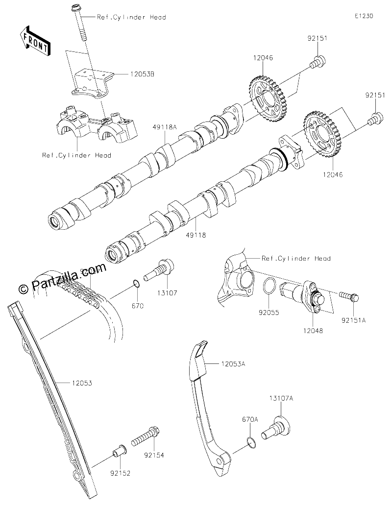 Diagrama de CAMSHAFT S TENSIONER