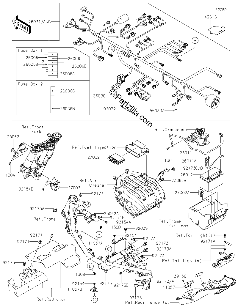 Diagrama de CHASSIS ELECTRICAL EQUIPMENT
