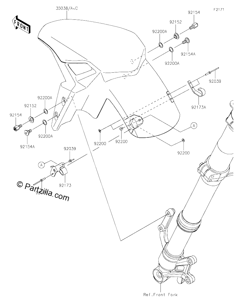 Diagrama de FRONT FENDER S