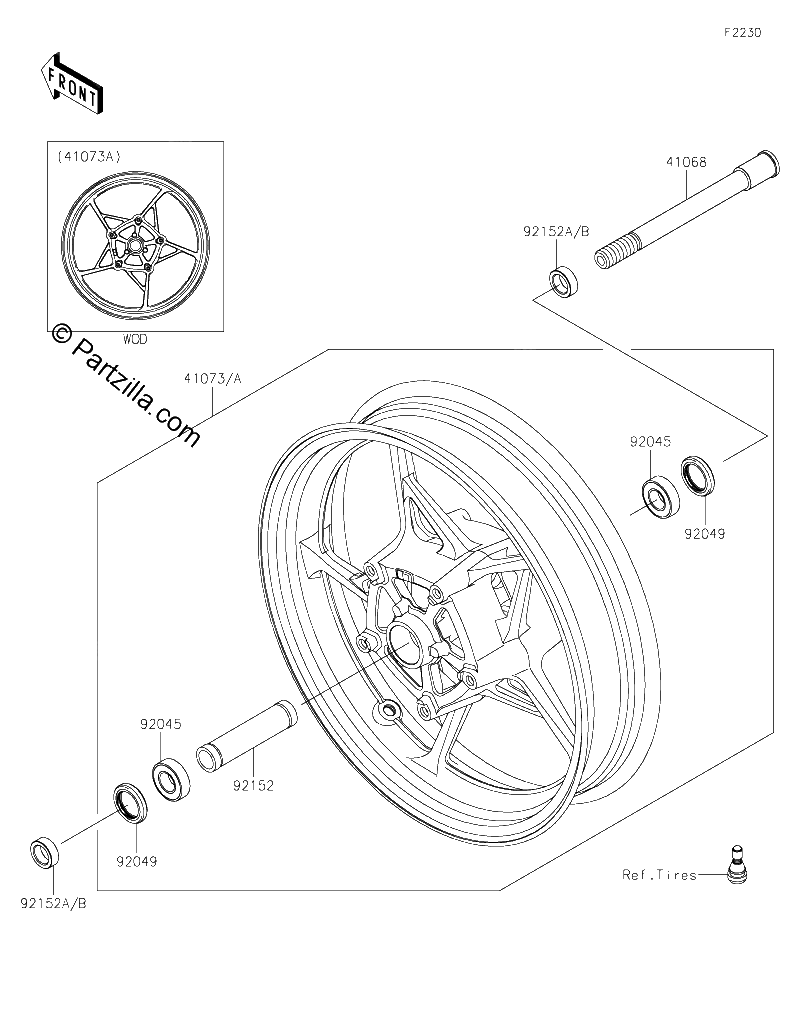 Diagrama de FRONT WHEEL