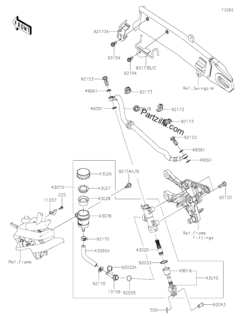 Diagrama de REAR MASTER CYLINDER