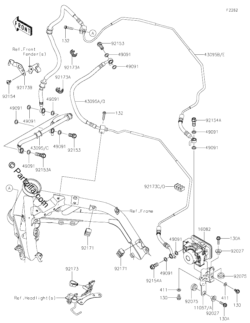 Diagrama de BRAKE PIPING