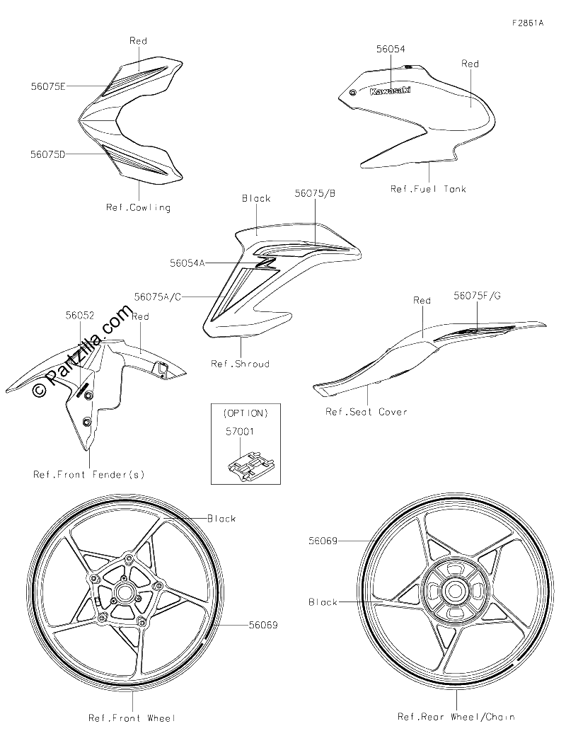 Diagrama de DECALS RED BJF