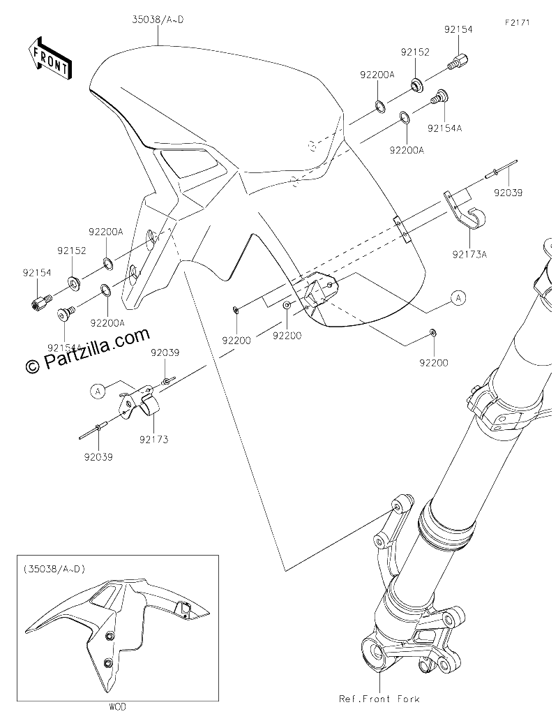 Diagrama de FRONT FENDER S