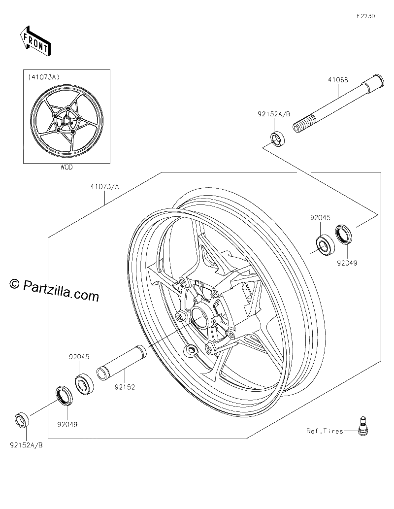 Diagrama de FRONT WHEEL