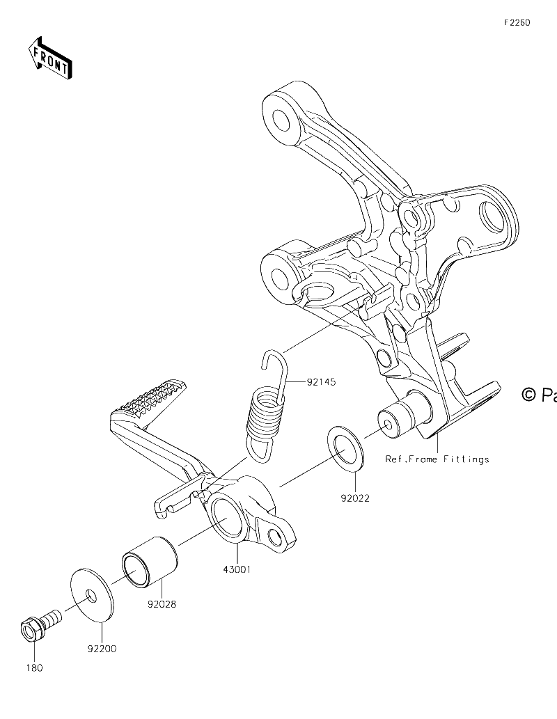 Diagrama de BRAKE PEDAL TORQUE LINK