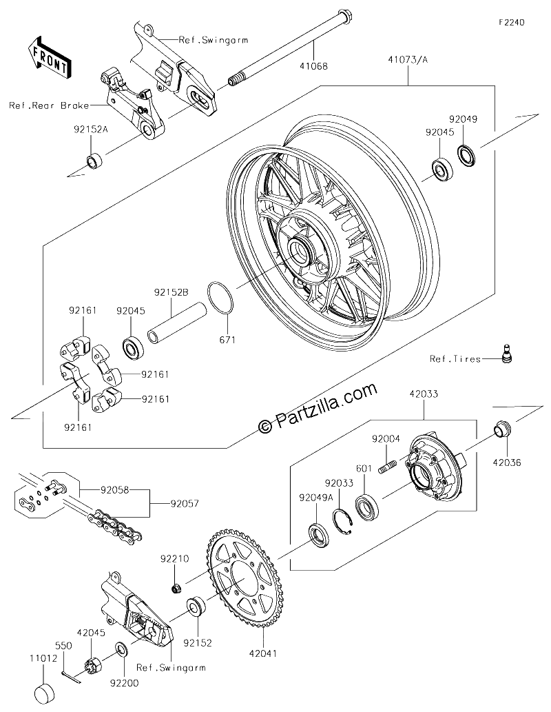 Diagrama de REAR WHEEL CHAIN
