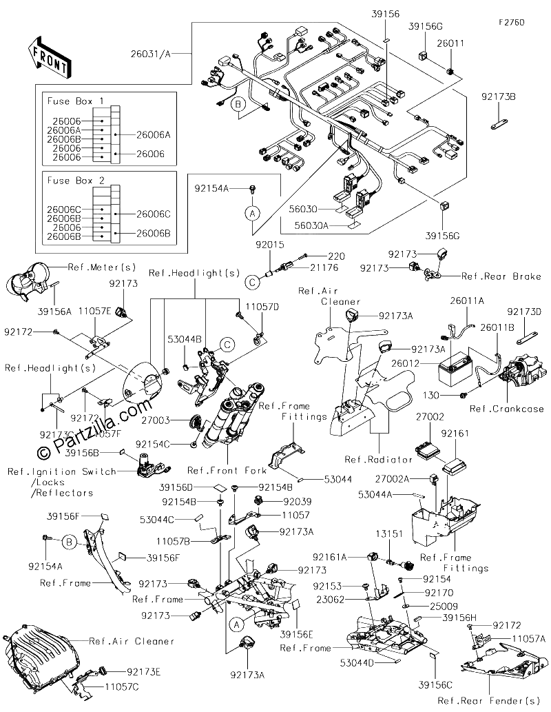 Diagrama de CHASSIS ELECTRICAL EQUIPMENT