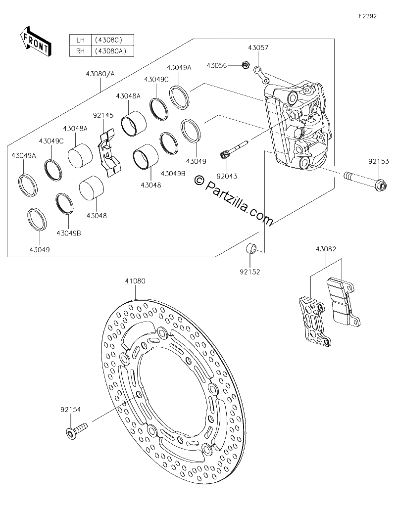 Diagrama de FRONT BRAKE