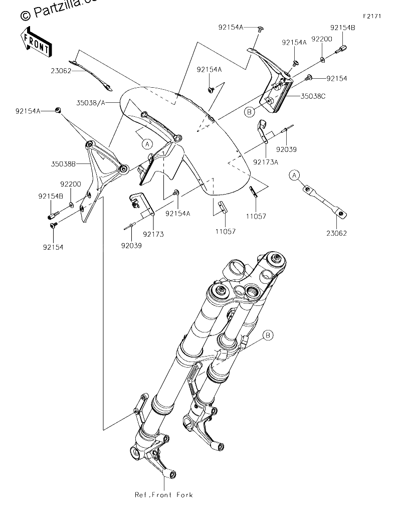 Diagrama de FRONT FENDER S