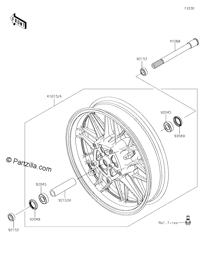 Diagrama de FRONT WHEEL