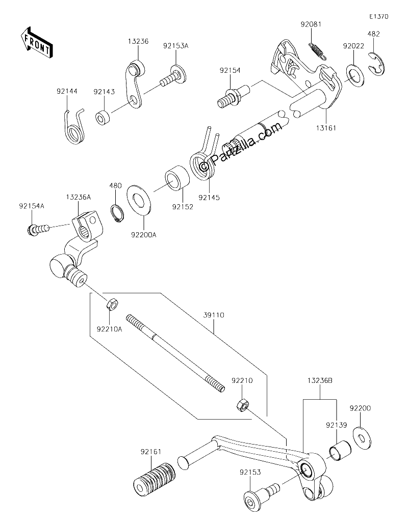 Diagrama de GEAR CHANGE MECHANISM