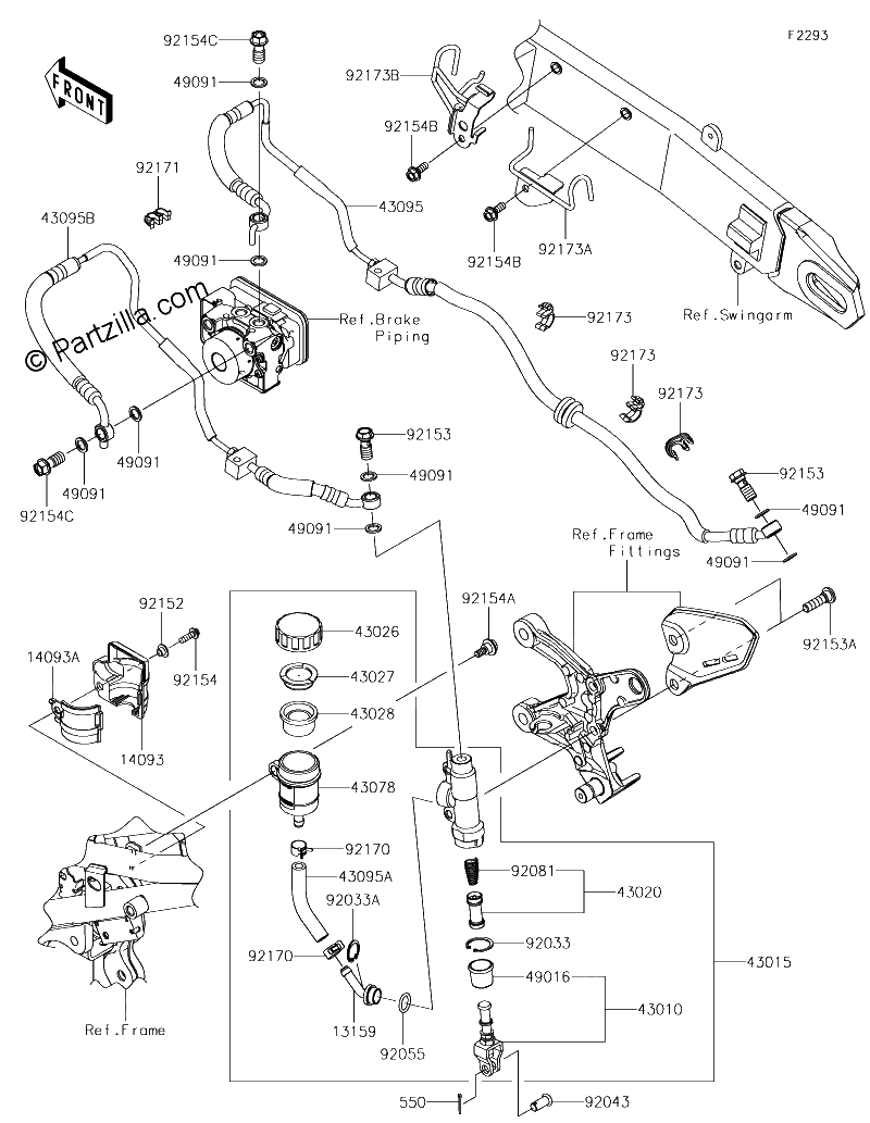 Diagrama de REAR MASTER CYLINDER