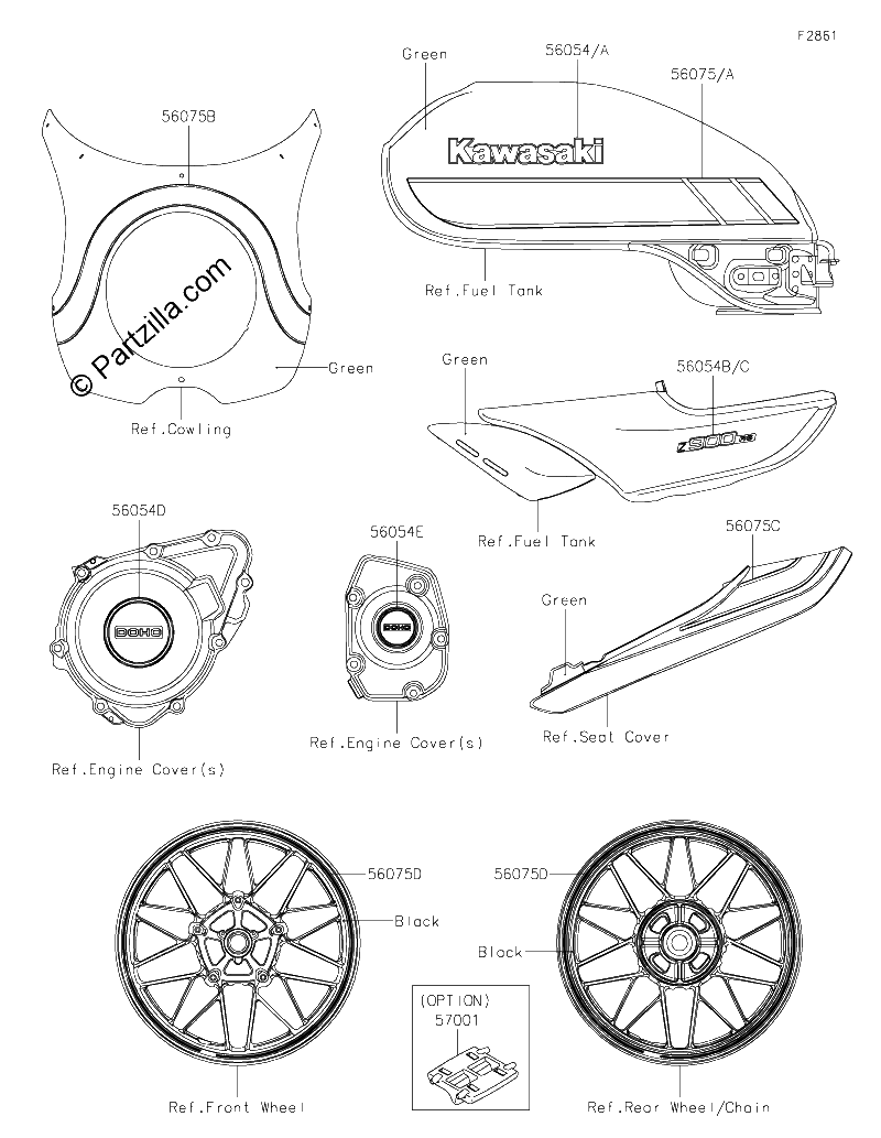 Diagrama de DECALS GREEN EJF