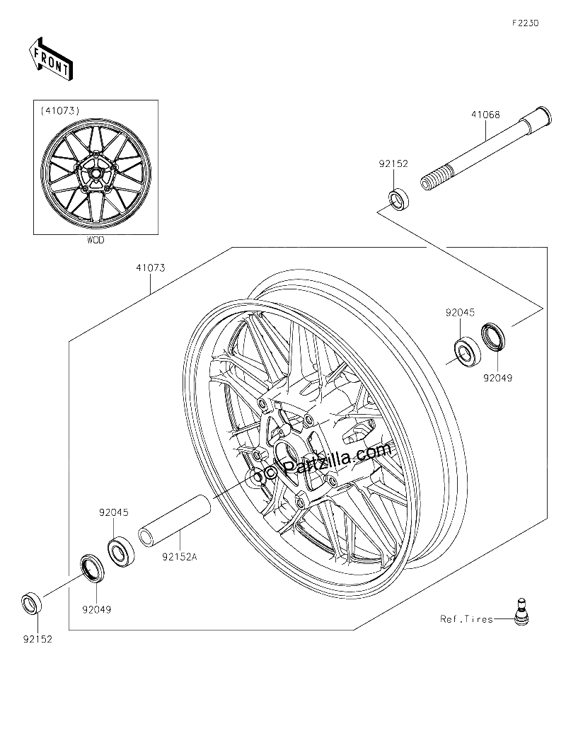 Diagrama de FRONT WHEEL