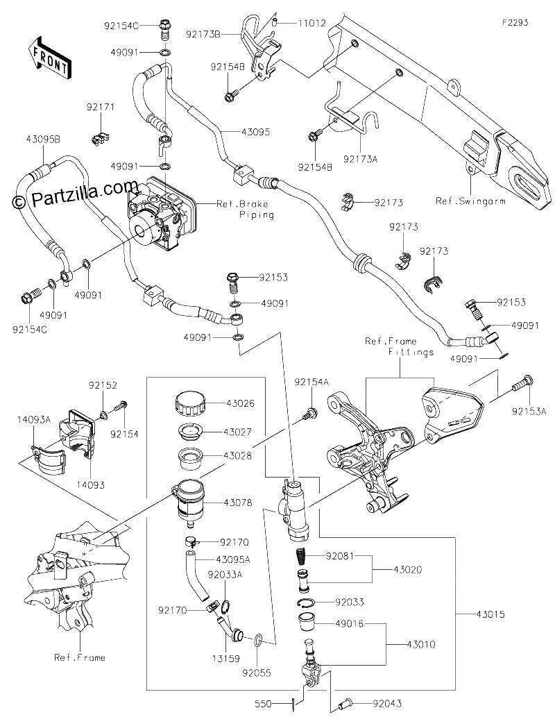 Diagrama de REAR MASTER CYLINDER