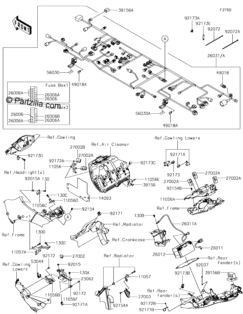 Diagrama de CHASSIS ELECTRICAL EQUIPMENT