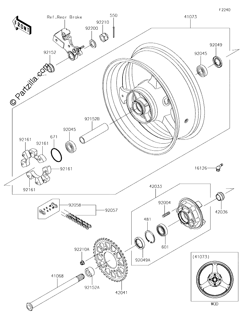 Diagrama de REAR WHEEL CHAIN