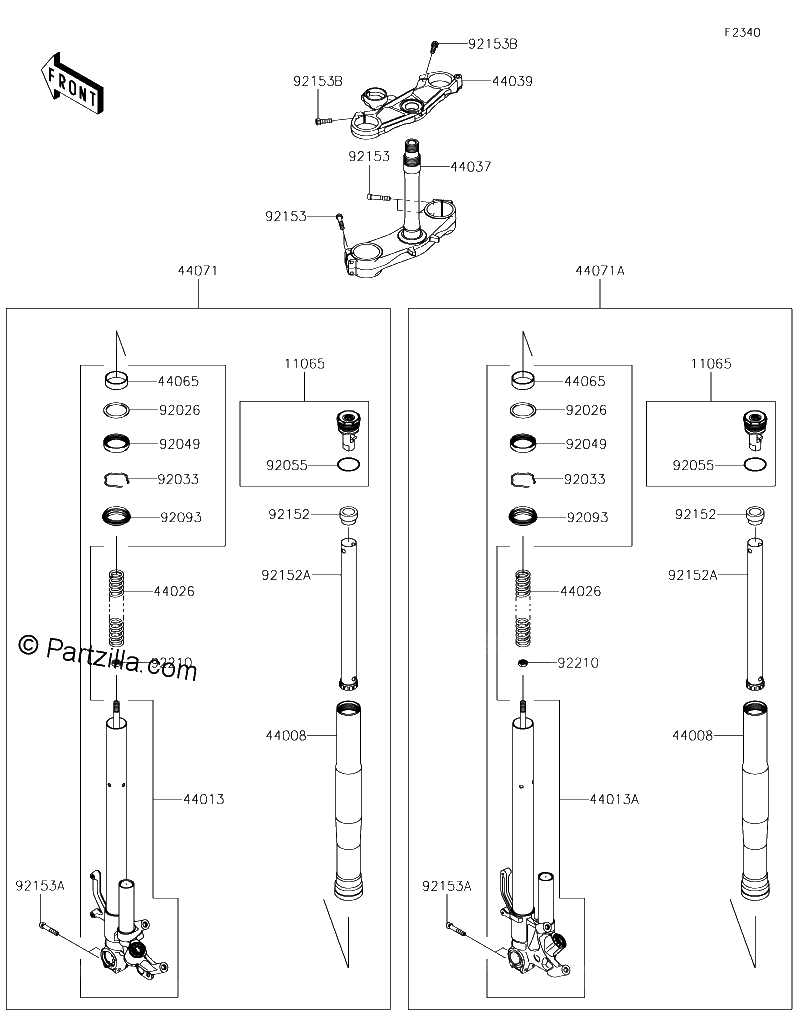Diagrama de FRONT FORK